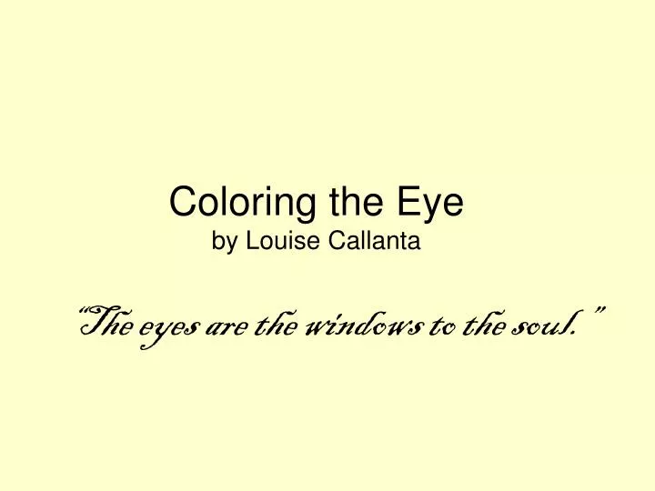 coloring the eye by louise callanta