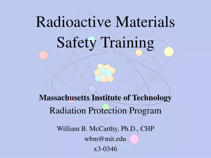 radioactive materials safety training