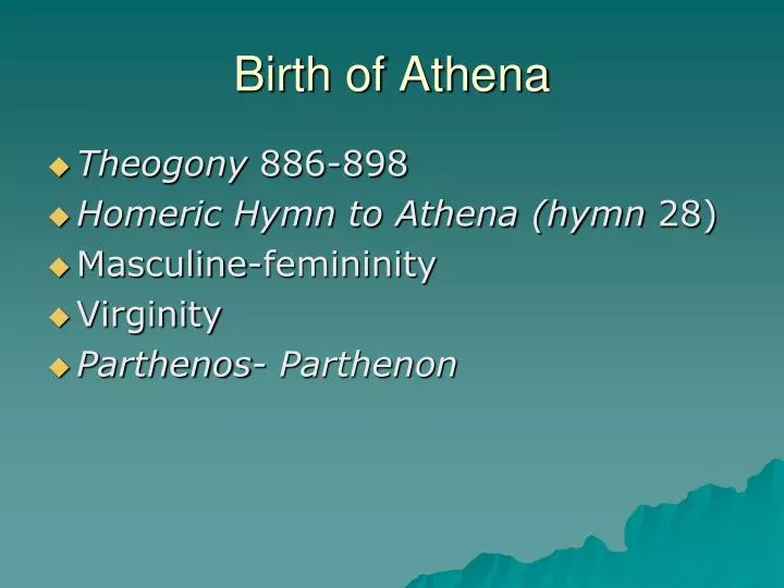 birth of athena
