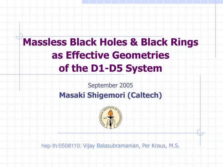 massless black holes black rings as effective geometries of the d1 d5 system