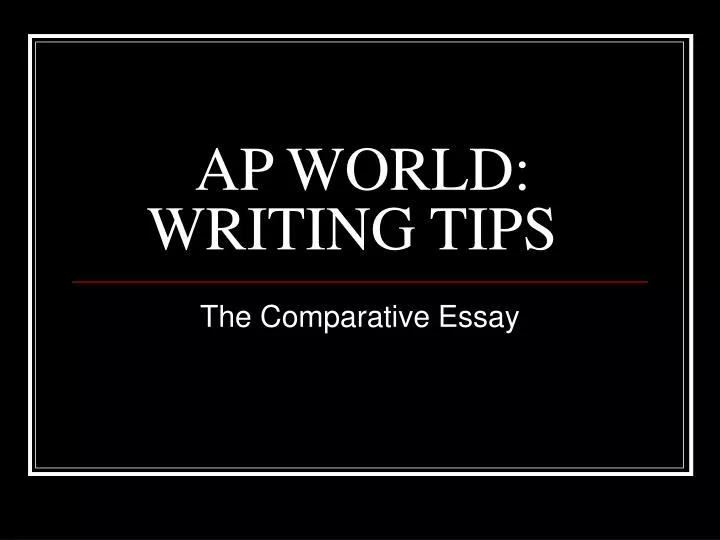 ap world writing tips