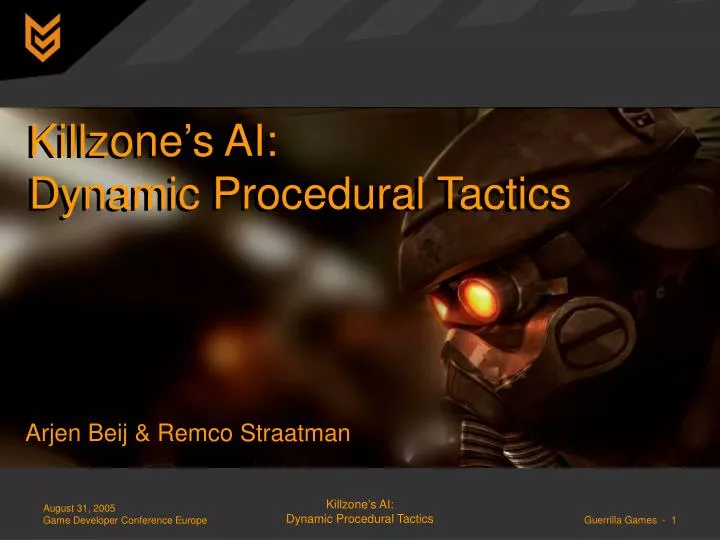 killzone s ai dynamic procedural tactics