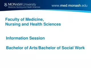 Faculty of Medicine, Nursing and Health Sciences