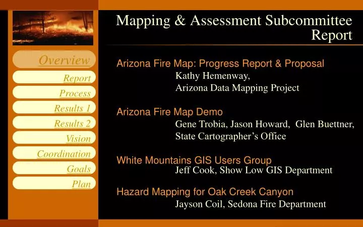 mapping assessment subcommittee report