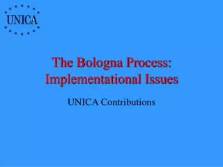 The Bologna Process: Implementational Issues