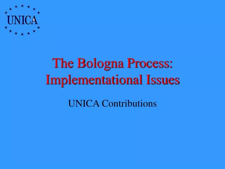 the bologna process implementational issues