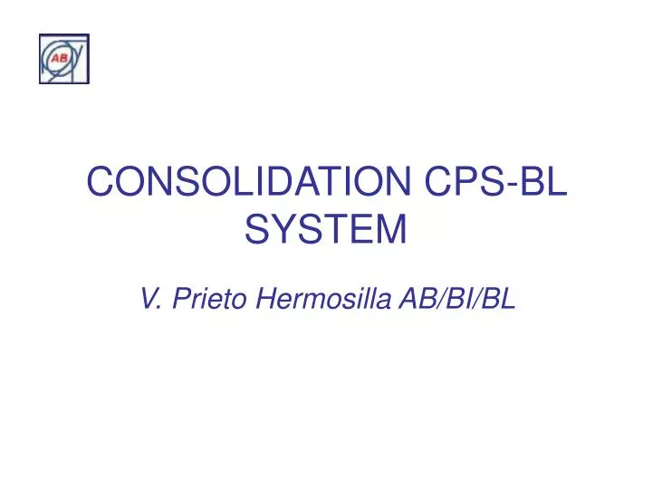 consolidation cps bl system