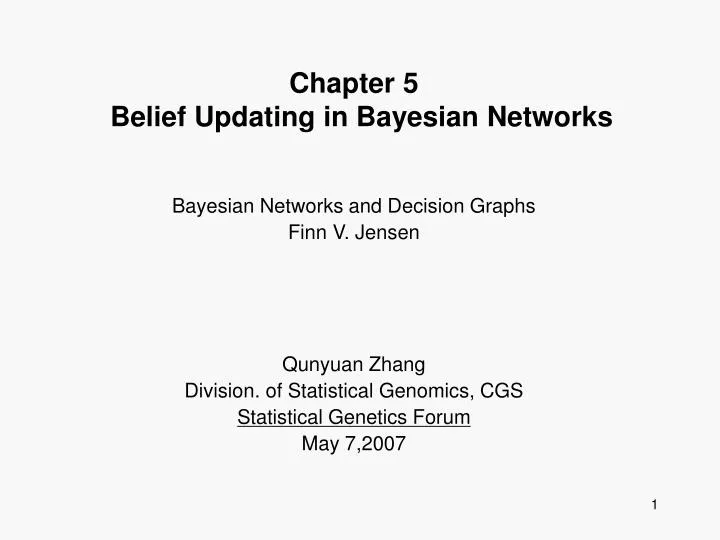 chapter 5 belief updating in bayesian networks