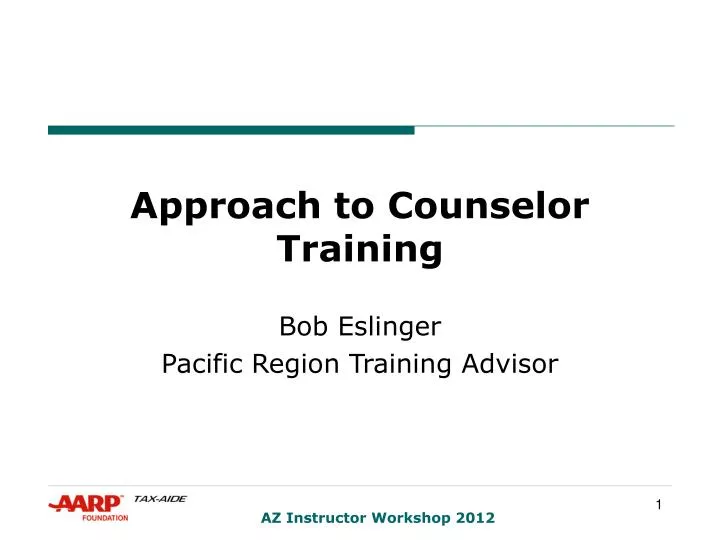 approach to counselor training