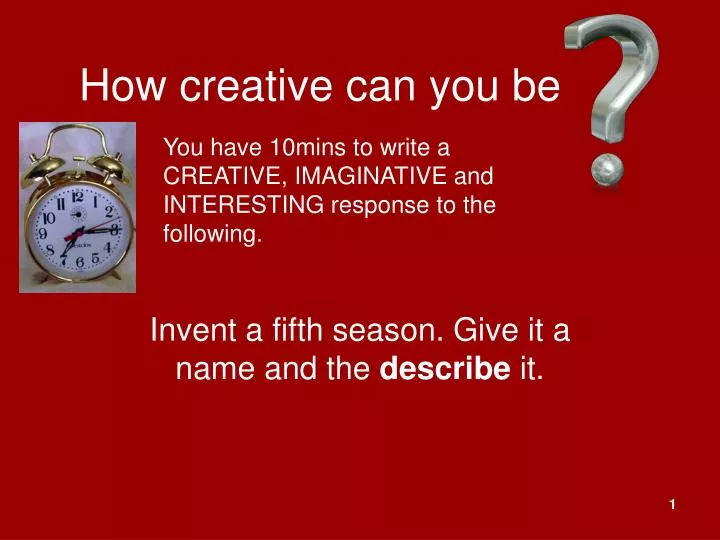 how creative can you be