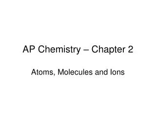ap chemistry chapter 2