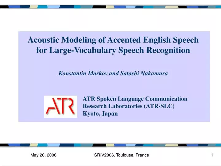 acoustic modeling of accented english speech for large vocabulary speech recognition
