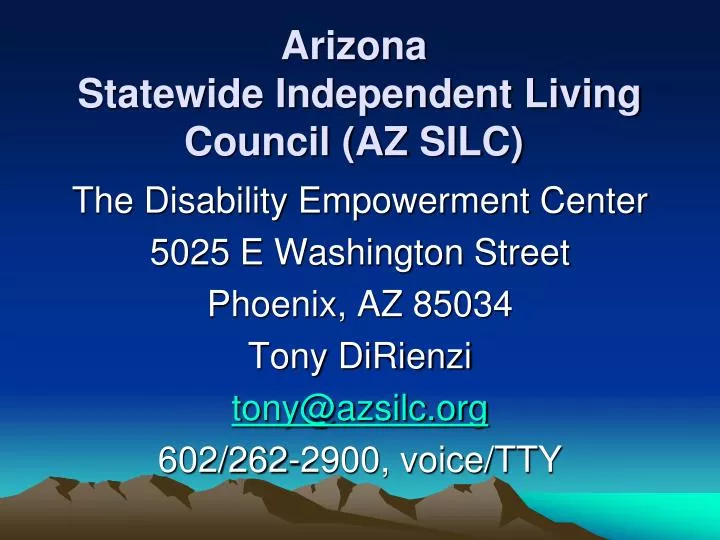arizona statewide independent living council az silc