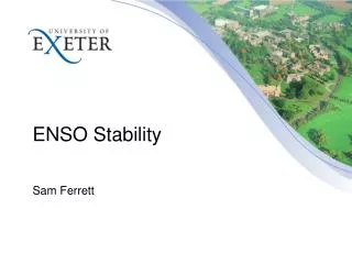 ENSO Stability Sam Ferrett