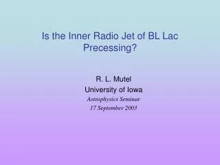 Is the Inner Radio Jet of BL Lac Precessing?