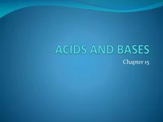 ACIDS AND BASES