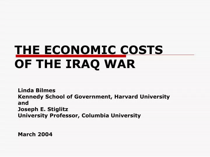 the economic costs of the iraq war