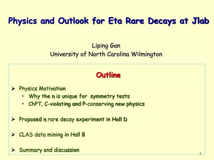physics and outlook for eta rare decays at jlab
