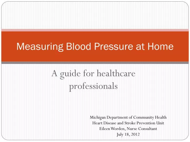 measuring blood pressure at home