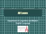 AV Loans - slide 1