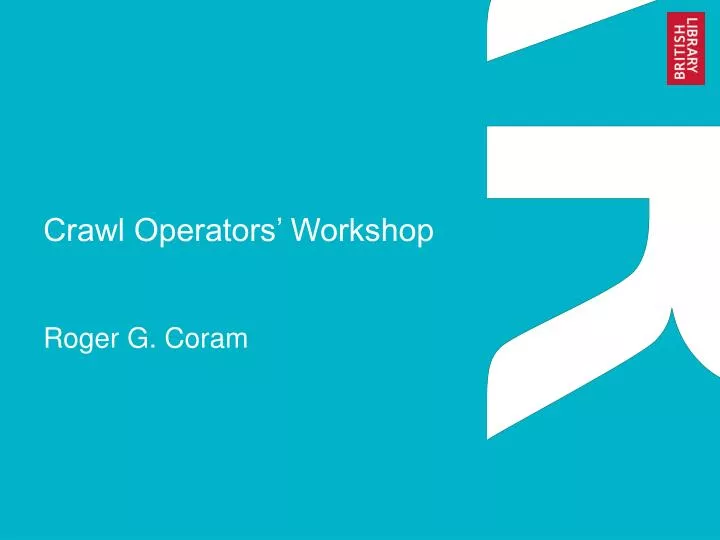crawl operators workshop