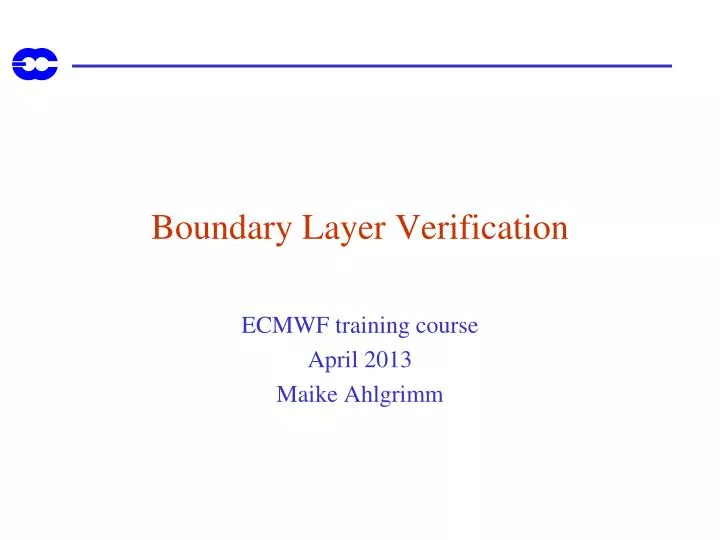 boundary layer verification