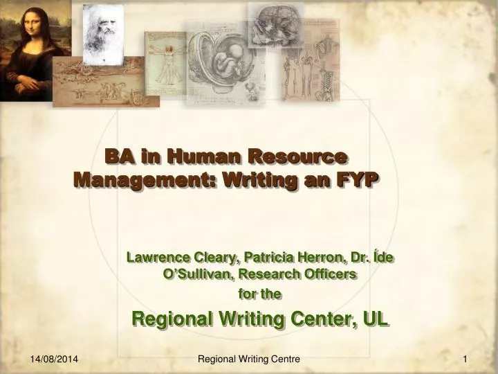 ba in human resource management writing an fyp