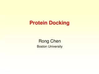 Protein Docking