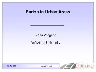 Radon in Urban Areas