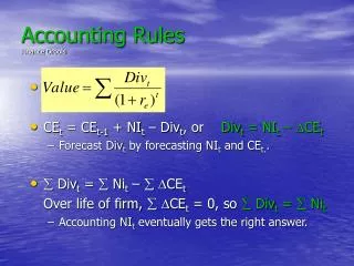 Accounting Rules Finance Drools