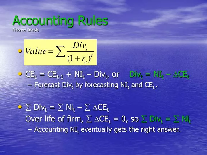 accounting rules finance drools