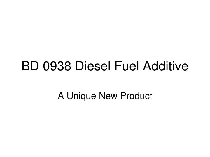 bd 0938 diesel fuel additive