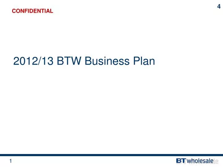 2012 13 btw business plan