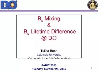 B s Mixing &amp; B s Lifetime Difference @ D ?