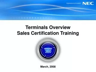 Terminals Overview Sales Certification Training