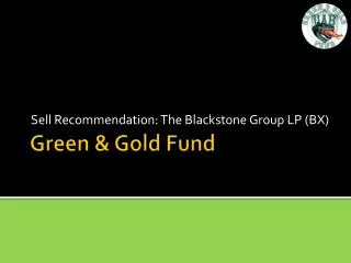 Green &amp; Gold Fund