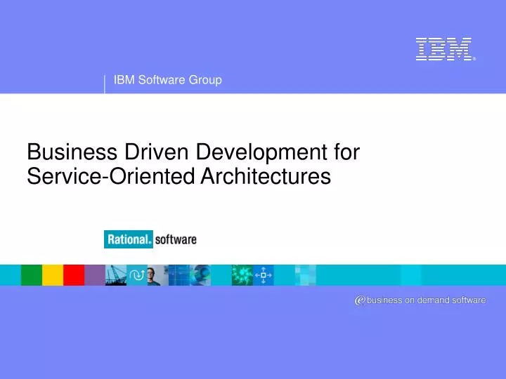 business driven development for service oriented architectures