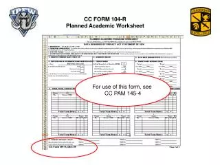 CC FORM 104-R Planned Academic Worksheet