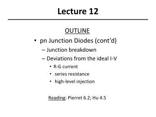 Lecture 12