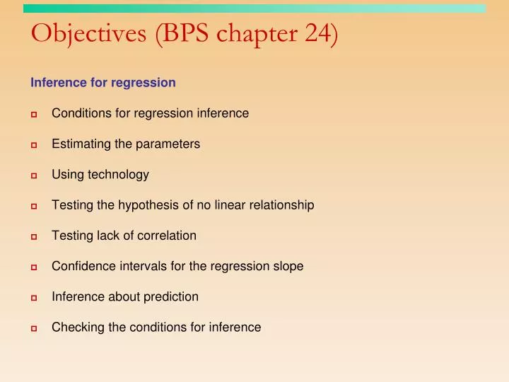 objectives bps chapter 24