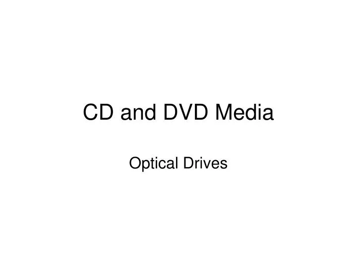 cd and dvd media