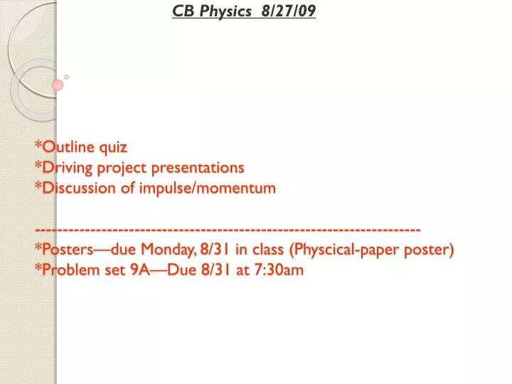 cb physics 8 27 09