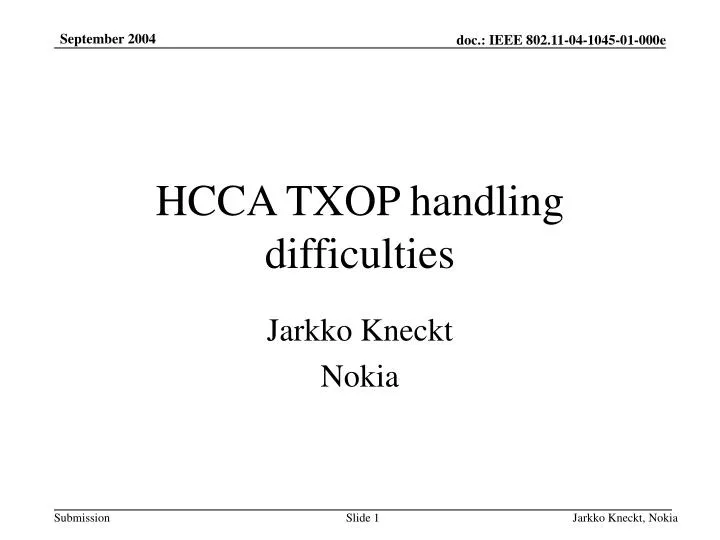 hcca txop handling difficulties
