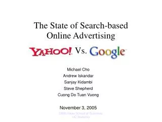 The State of Search-based Online Advertising