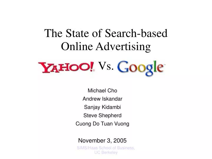 the state of search based online advertising