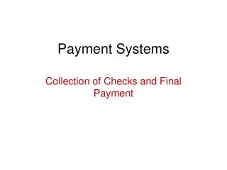 Payment Systems