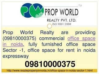 Office Space In Noida Sector-1 09810000375