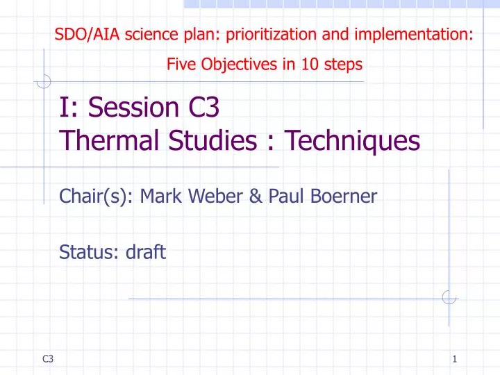 i session c3 thermal studies techniques