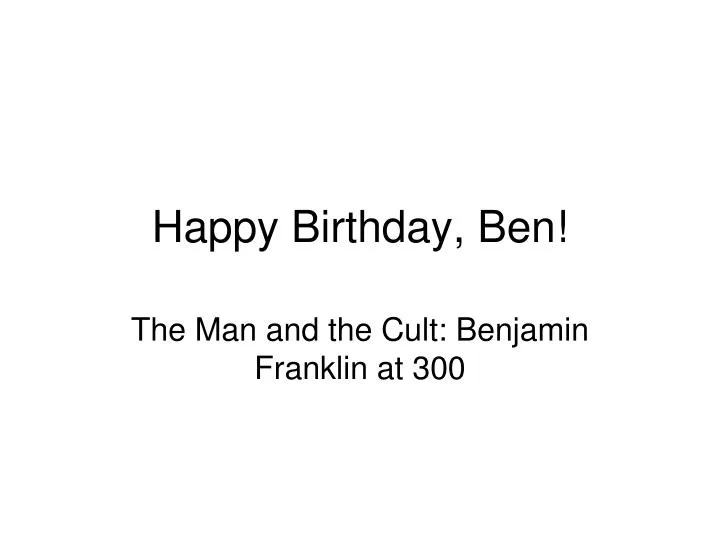 happy birthday ben