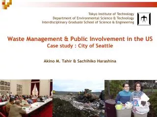 Research Goals waste management system &amp; public involvement in the US context learning points